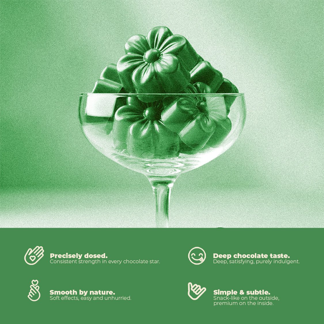 Happy Hasch Schoko Flower – Premium THC Schokoladen - Stern | MYGREEN - MYGREEN