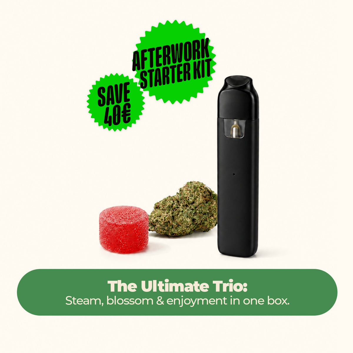 Feierabend Starter Kit – Vape, Blüte & Gummies - MYGREEN