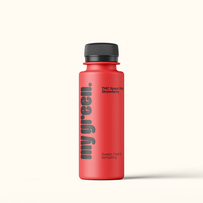 THC Space Shot Strawberry 20mg | fruchtig - süßer Nano - THC Kick | MYGREEN - MYGREEN